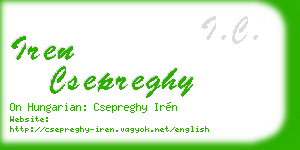 iren csepreghy business card
